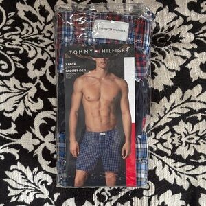 Three pack of Tommy Hilfiger woven boxer, shorts size medium